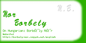 mor borbely business card